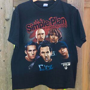 VINTAGE SIMPLE PLAN Still Not Getting Any Tour T-Shirt Merch Size Large Relaxed